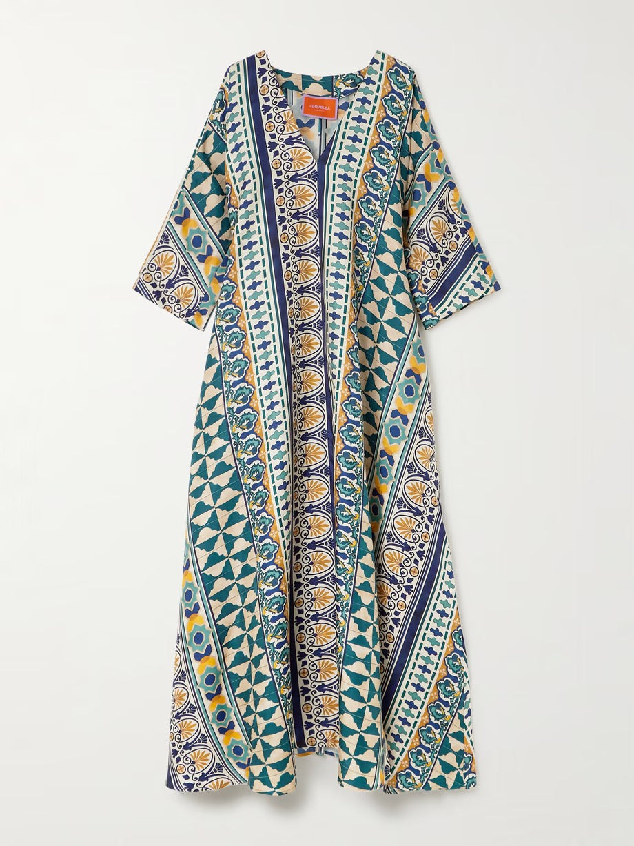 Short Sleeve of Printed Kaftan