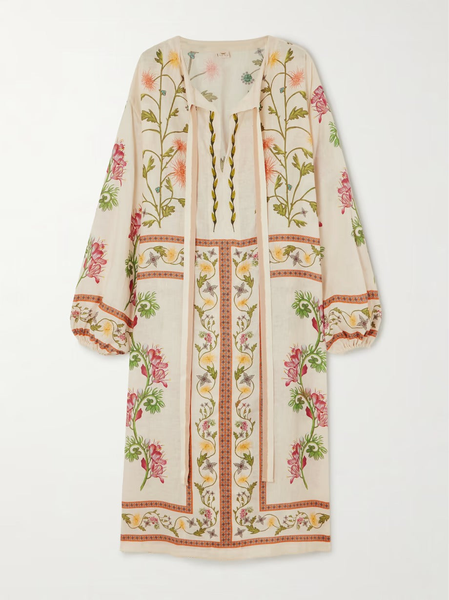 Cotton Floral Printed Kaftan