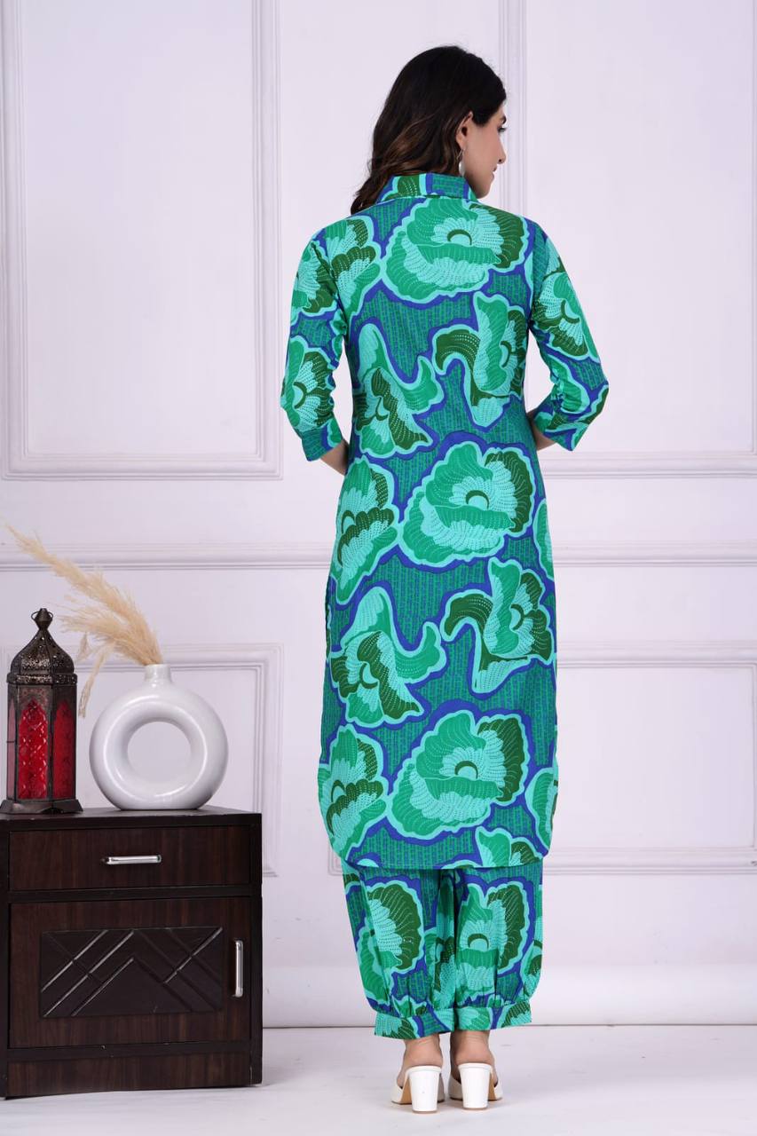 Cotton Digital Printed Co-Ord Kurta Set