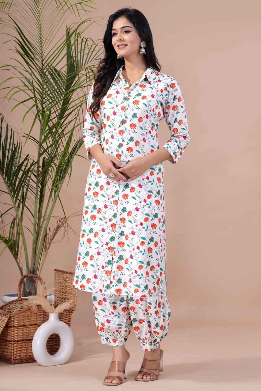 Rayon Digital Printed Co-Ord Kurta Set