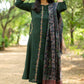 Green Cotton Embroidered kurta With Dupatta Set