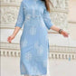 Cotton Embroidered Work Kurta Set