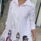 Printed White Western Dress Effortlessly Chic and Stylish