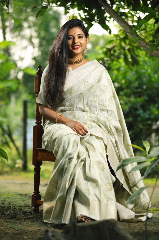 Tea Beautiful Softy Silk Saree With Zari woven Border