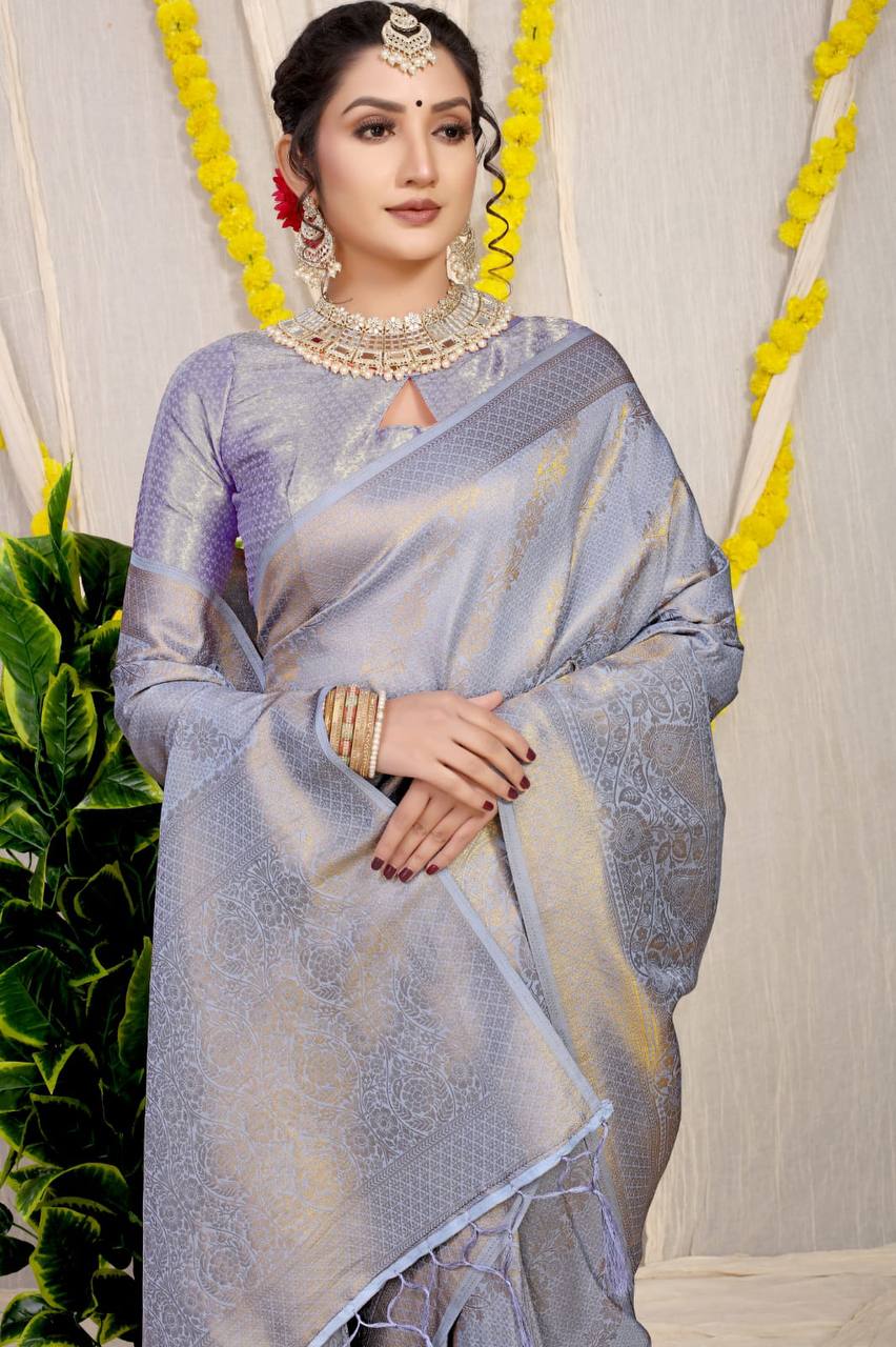 Violet clearance bridal saree