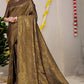 Brown Bridal Kanchipuram Silk Sarees In Pure Gold Zari