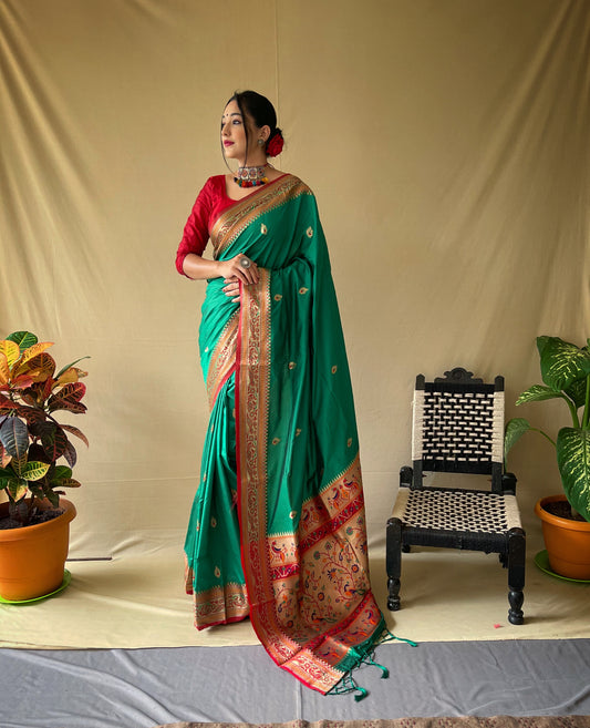 Green Paithani Sarees