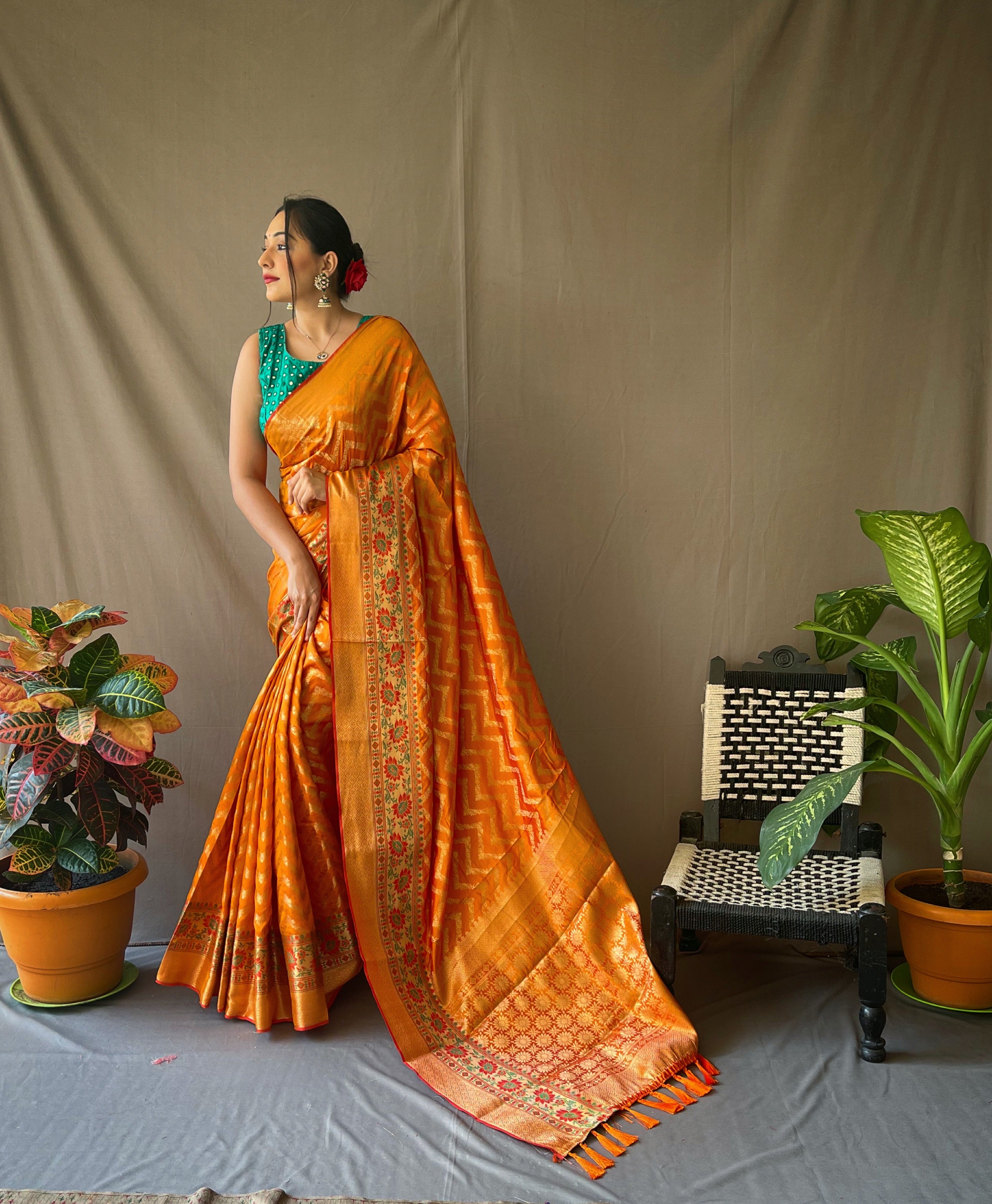 Staring Yellow Soft Banarasi Silk Saree With Charming Blouse Piece –  LajreeDesigner