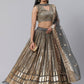 Grey Embroidered Faux Georgette Party Wear Lehenga Choli